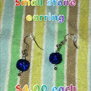 Pretty in blue stoned earrings